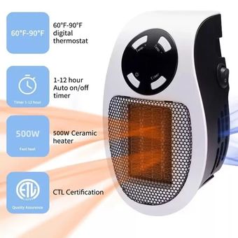 فن هیتر برقی دستی 500 وات مدل Portable Heater – گرمای مطبوع و هوشمند در هر مکان با مصرف کم
