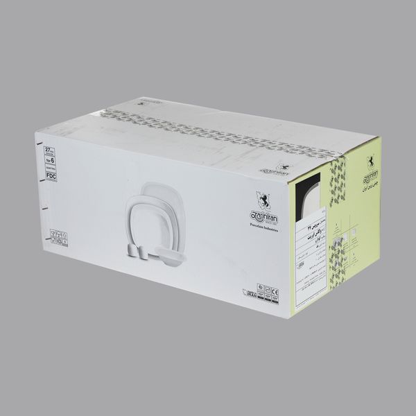 سرویس غذاخوری 27 پارچه 6 نفر چینی زرین ایران مدل وگاس اوریت سری کواترو درجه عالی