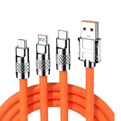 کابل تبدیل USB به micro USB / لایتنینگ / USB-C مدل Zinc طول 1 متر