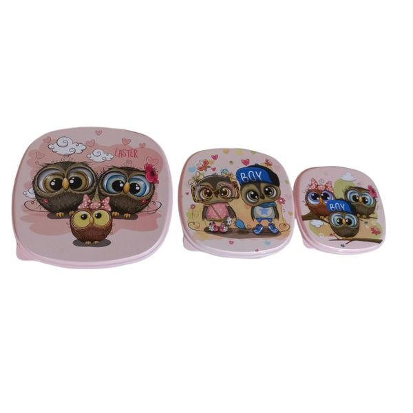 ظرف نگهدارنده زیبا مدل جغد مجموعه 3 عددی