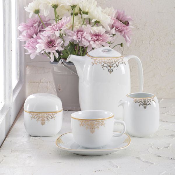 سرویس غذاخوری 98 پارچه چینی زرین ایران سری کواترو مدل مونت کارلو درجه یک