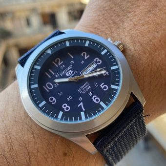 ساعت مچی سیکو Seiko 5 سرمه ای با جعبه و باطری اضافه