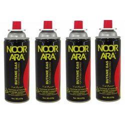 کپسول گاز مسافرتی نورآرا حجم 220 گرم بسته 4 عددی