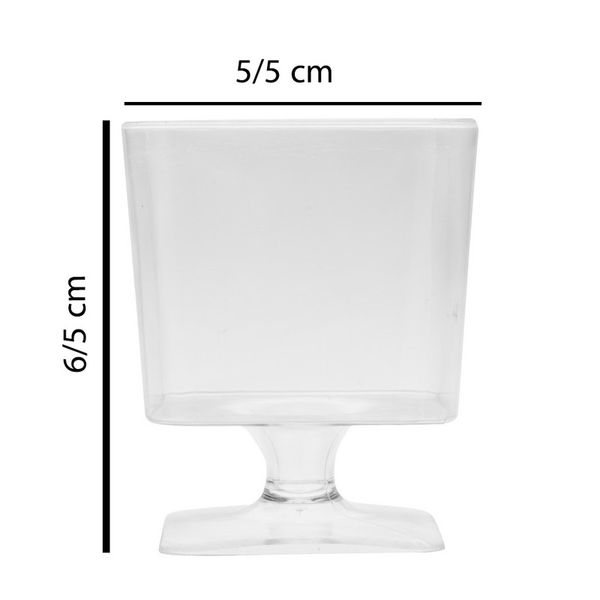 لیوان یکبار مصرف مدل مربع کد 90cc بسته 20 عددی