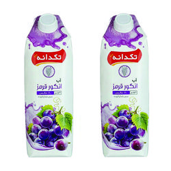 آب انگور قرمز تکدانه - 1 لیتر بسته 2 عددی