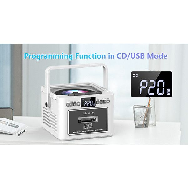 پخشکننده سیدی بومباکس 2025 کاست خور ،پخش کننده موسیقی مدل CD-W16