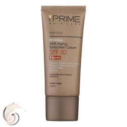 کرم ضدآفتاب بدون رنگ پرایم مدل Anti Aging SPF50، حجم 40 میلی‌لیتر