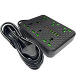 چندراهی برق هوشمند HGDUE مدل HG-1246C با 6 خروجی USB و TYPE-C