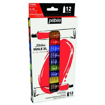 رنگ روغن pebeo حجم 12 میلی لیتر بسته 12 عددی