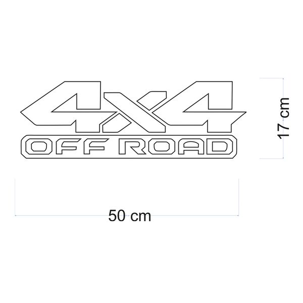 برچسب بدنه خودرو طرح 4X4 آفرود کد m-107*706