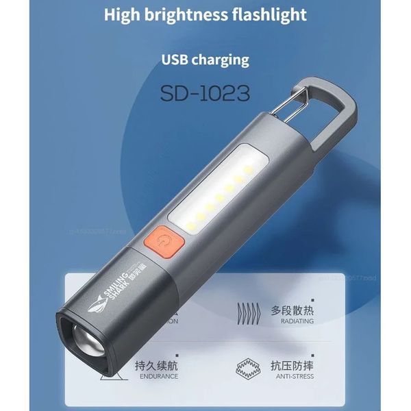 چراغ قوه شارژی اسمایلینگ شارک مدل SD-1023