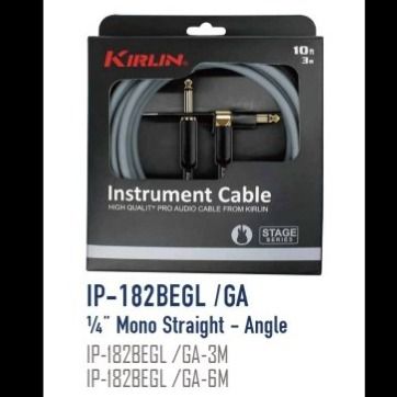 KIRLIN CABLE IP-182BEGL/6M (1/4 MONO STRAIGHT)