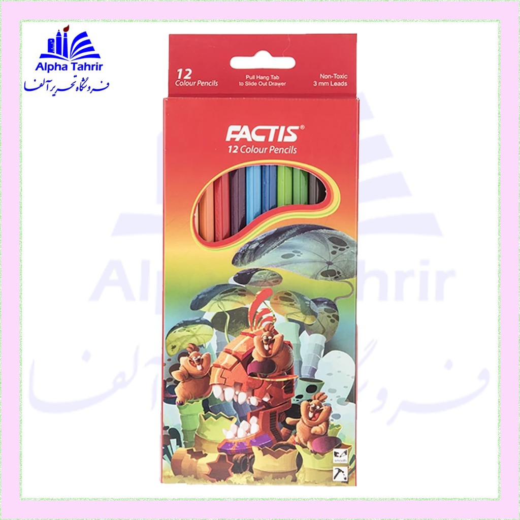 مداد رنگی 24 رنگ جعبه مقوایی ( فکتیس )