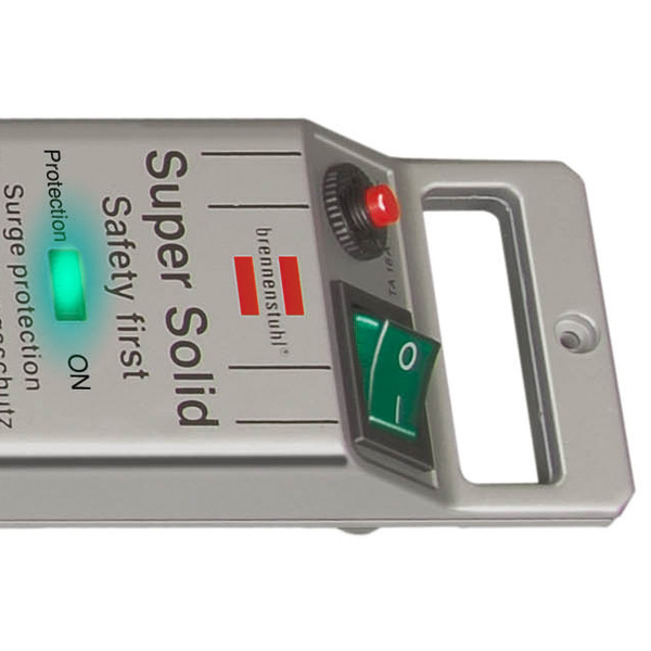 چند راهی برق ,محافظ ولتاژ و محافظ شوک 5 خانه برند برننشتول مدل سوپر سالید Brennenstuhl Super-Solid