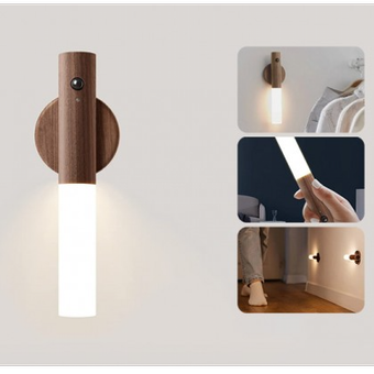 چراغ خواب هوشمند مگنتی طرح چوب