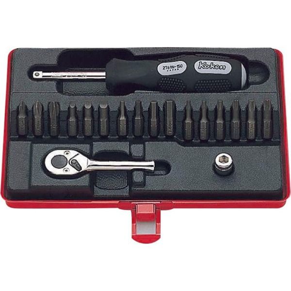 ست جغجغه و سره پیچ گوشتی کوکن مدل 2276 درایو 1/4 اینچ  19 عددی