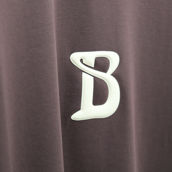 تیشرت طرح B بادمجونی