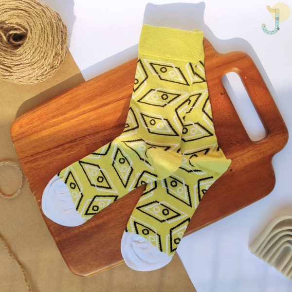 جوراب ساقدار یونیسکس طرح هندسی برند ترک EGS Socks