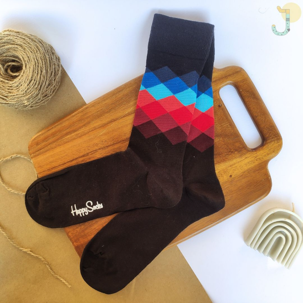 جوراب ساقدار مردانه مولتی کالر (2) برند Happy Socks