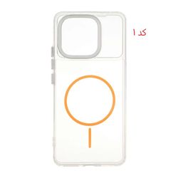 قاب ژله ای شفاف لنز کروم طرح مگ سیف برای گوشی شیائومی Poco X6 Pro 5G