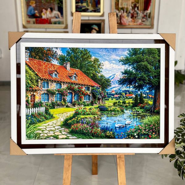 تابلو فرش ماشینی با قاب چوبی 102