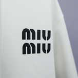 تیشرت وارداتی باکسی طرح miu miu شیری