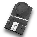 پیراهن مردانه ذغالی بی‌نهایت مردانه پارچه فلورا