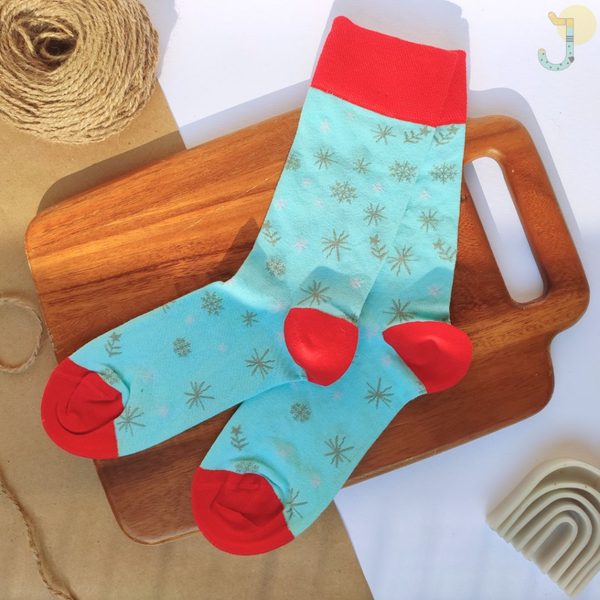 جوراب ساقدار یونیسکس طرح دانه برف برند ترک EGS Socks