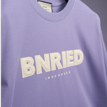 تیشرت وارداتی باکسی طرح BNRIED بنفش
