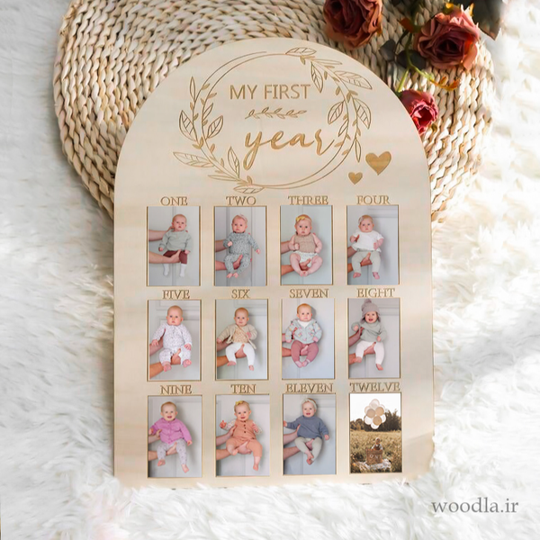 استند چوبی ماهگرد نوزاد