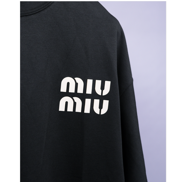 تیشرت وارداتی باکسی طرح miu miu مشکی