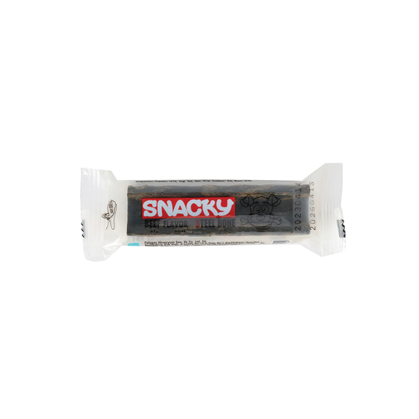 تشویقی دنتال اسنکی با طعم گوشت گاو / Snacky dog sreat steel bone with beef flavor