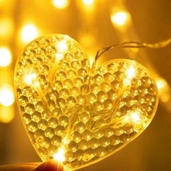 ریسه پردهای قلب (والنی) 16 آویز – نورپردازی عاشقانه و شیک برای هر فضایی