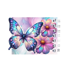 دفترچه یادداشت 25 برگ مدل پروانه کد CHF بسته 8 عددی