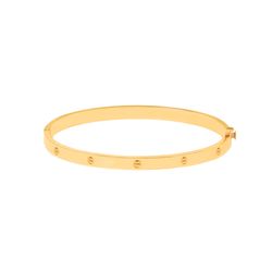 دستبند طلا کم اجرت 18 عیار زنانه مریم اکرمی گلد گالری مدل لاو کارتیه