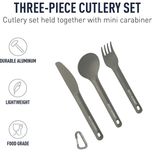 ست قاشق چنگال کارد سفری سی تو سامیت مدل Alpha Light کد F2023 به همراه کارابین مجموعه 4 عددی