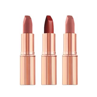مجموعه رژ لب جامد شارلوت تیلبری مدل iconic mini lip trio بسته 3 عددی