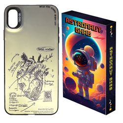 کاور استرونات قاب مدل قلب طرح نچرال مناسب برای گوشی موبایل اپل iPhone XS / X