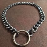 قلاده سگ و گربه طرح کارتیر مدل تک حلقه سیاه