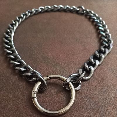 قلاده سگ و گربه طرح کارتیر مدل تک حلقه سیاه