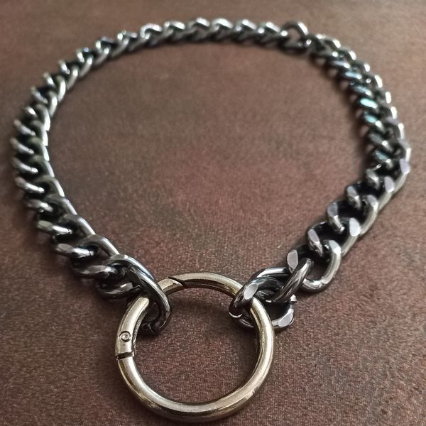 قلاده سگ و گربه طرح کارتیر مدل تک حلقه سیاه