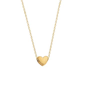 گردنبند طلا 18 عیار زنانه  مریم اکرمی گلد گالری مدل قلب مارلین