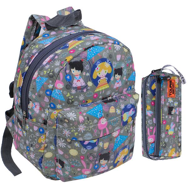 کوله پشتی مهدکودکی مدل AA-7781 به همراه جامدادی