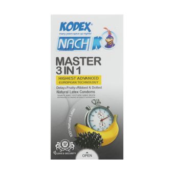 کاندوم تاخیری کدکس مدل Master 3 In 1 بسته 12 عددی*967