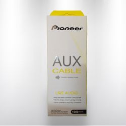 کابل AUX چرمی Pioneer پک زرد