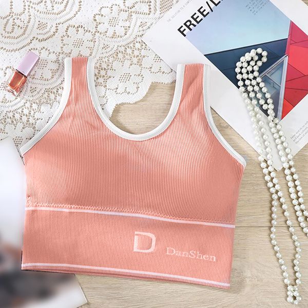 نیم تنه ورزشی زنانه مدل بدون فنر پددار کد 4562 رنگ گلبهی