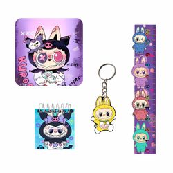 بسته لوازم تحریر مدل لبوبو کد labubu3 مجموعه 4 عددی - جین 12 عددی