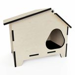 جای خواب سگ و گربه مدل لانه چوبی کد B63