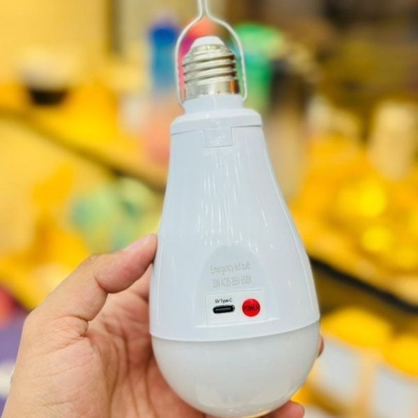 لامپ شارژی اضطراری 30 وات LED با باتری 10000mAh و درگاه Type-C