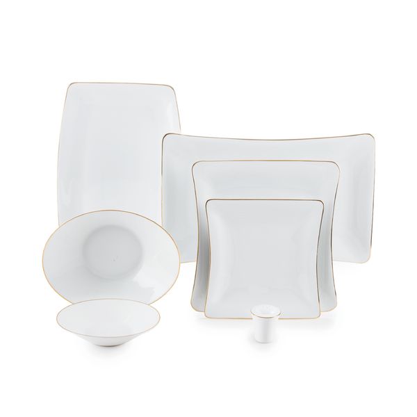 سرویس غذاخوری 97 پارچه چینی زرین سری وینچی الیسه مدل سمن درجه عالی